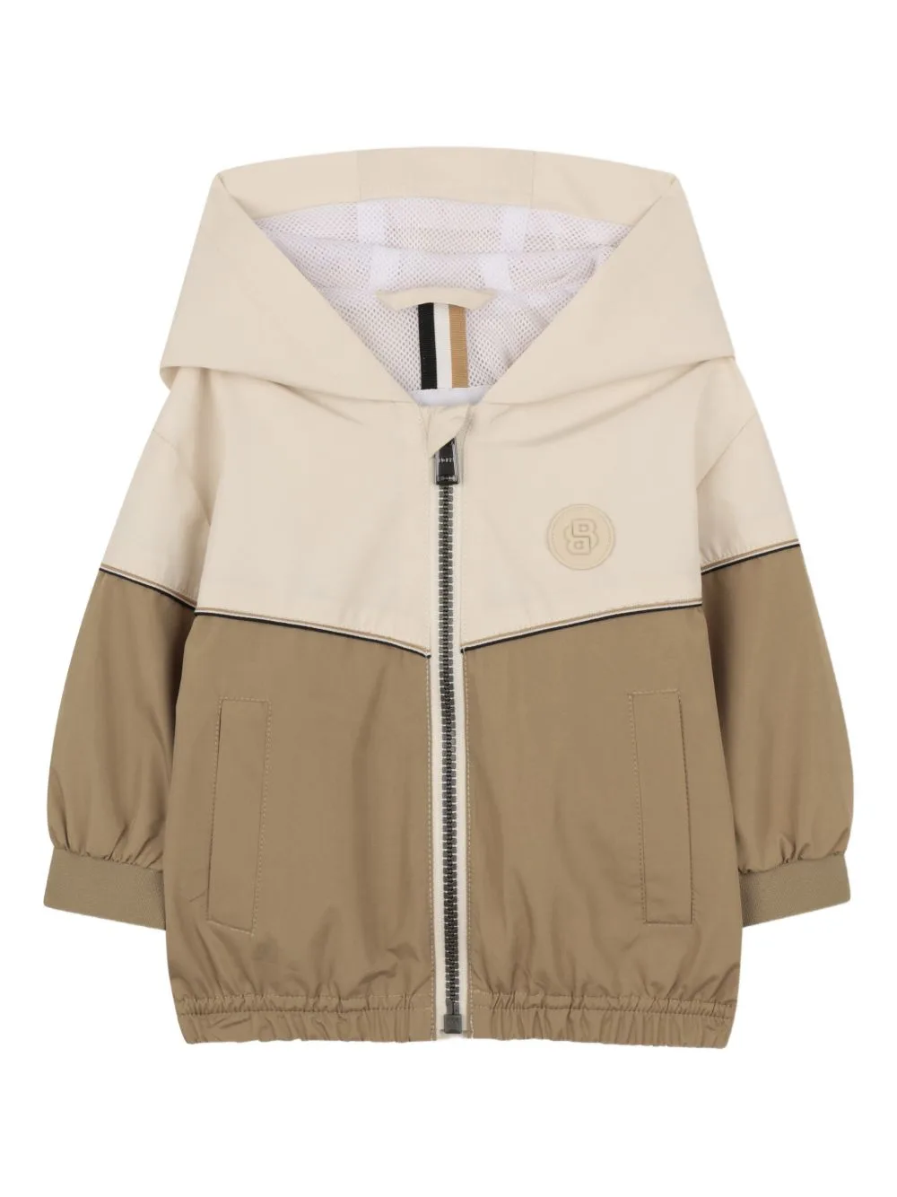 Hooded Windbreaker Jacket with Double B Monogram by BOSS Kidswear