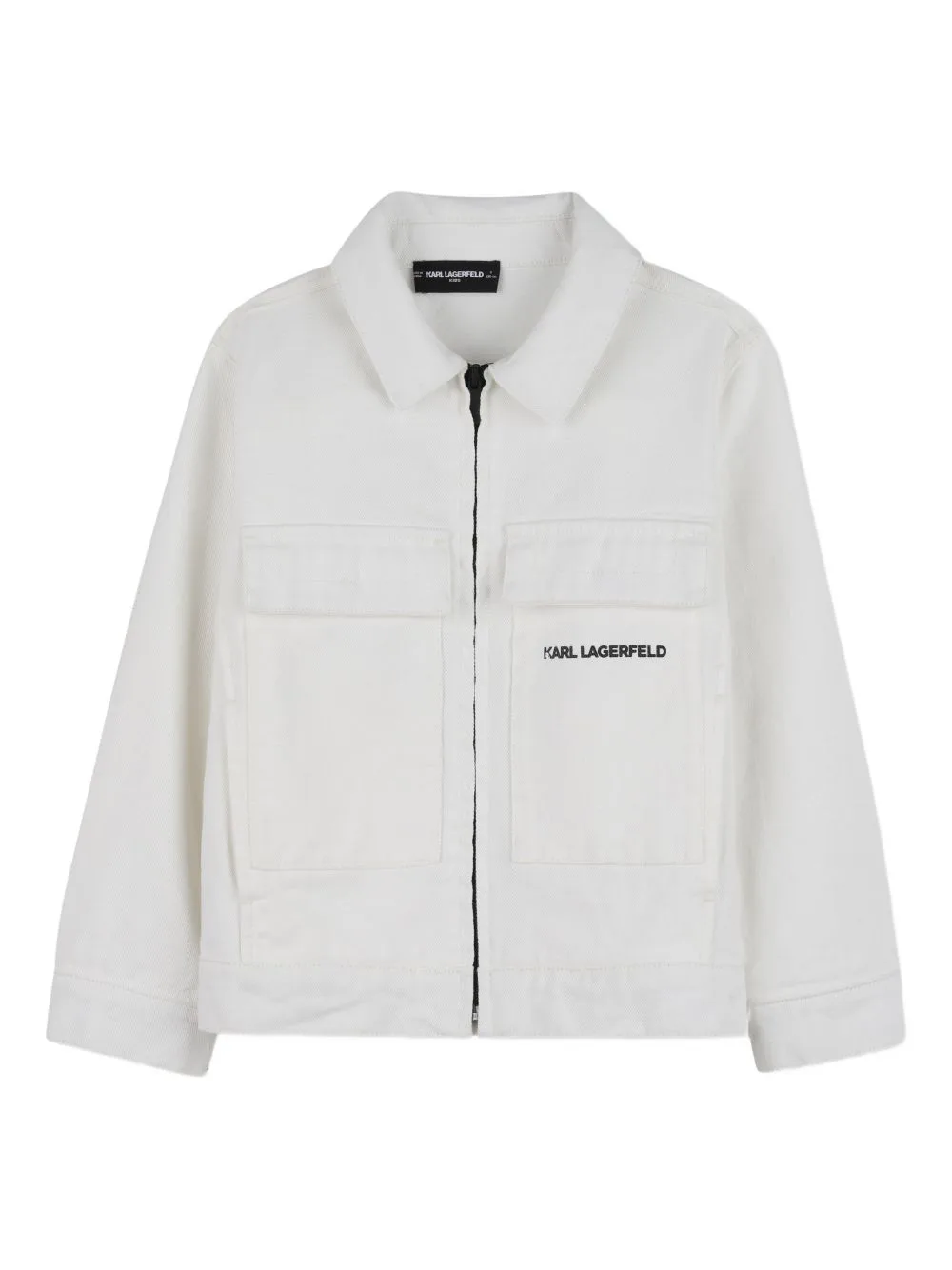 Pocket Logo-Detail Denim Jacket by Karl Lagerfeld Kids