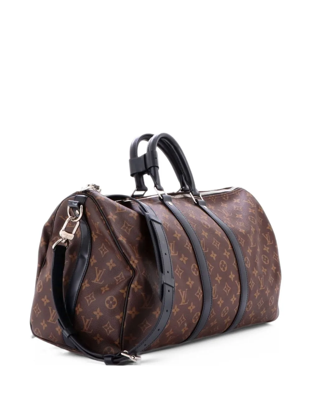 Keepall Bandouliere Bag Macassar Monogram Canvas 45 Travel Bag by Louis Vuitton Pre-Owned