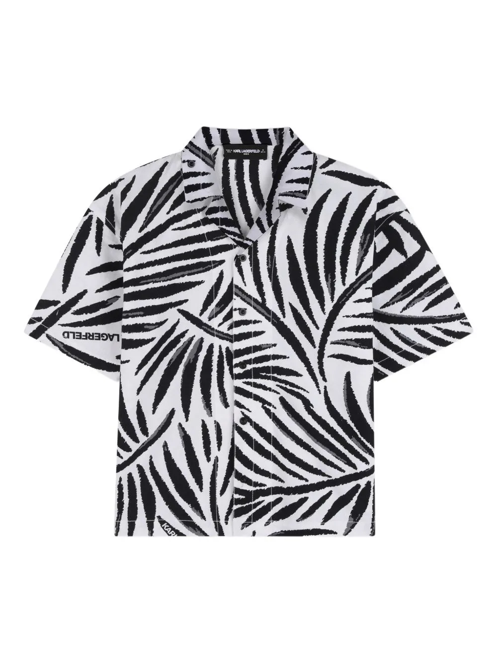 Leaf-Print Short-Sleeve Shirt by Karl Lagerfeld Kids