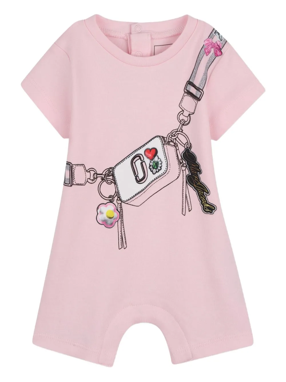 Graphic-Print Short-Sleeve Playsuit by Marc Jacobs Kids