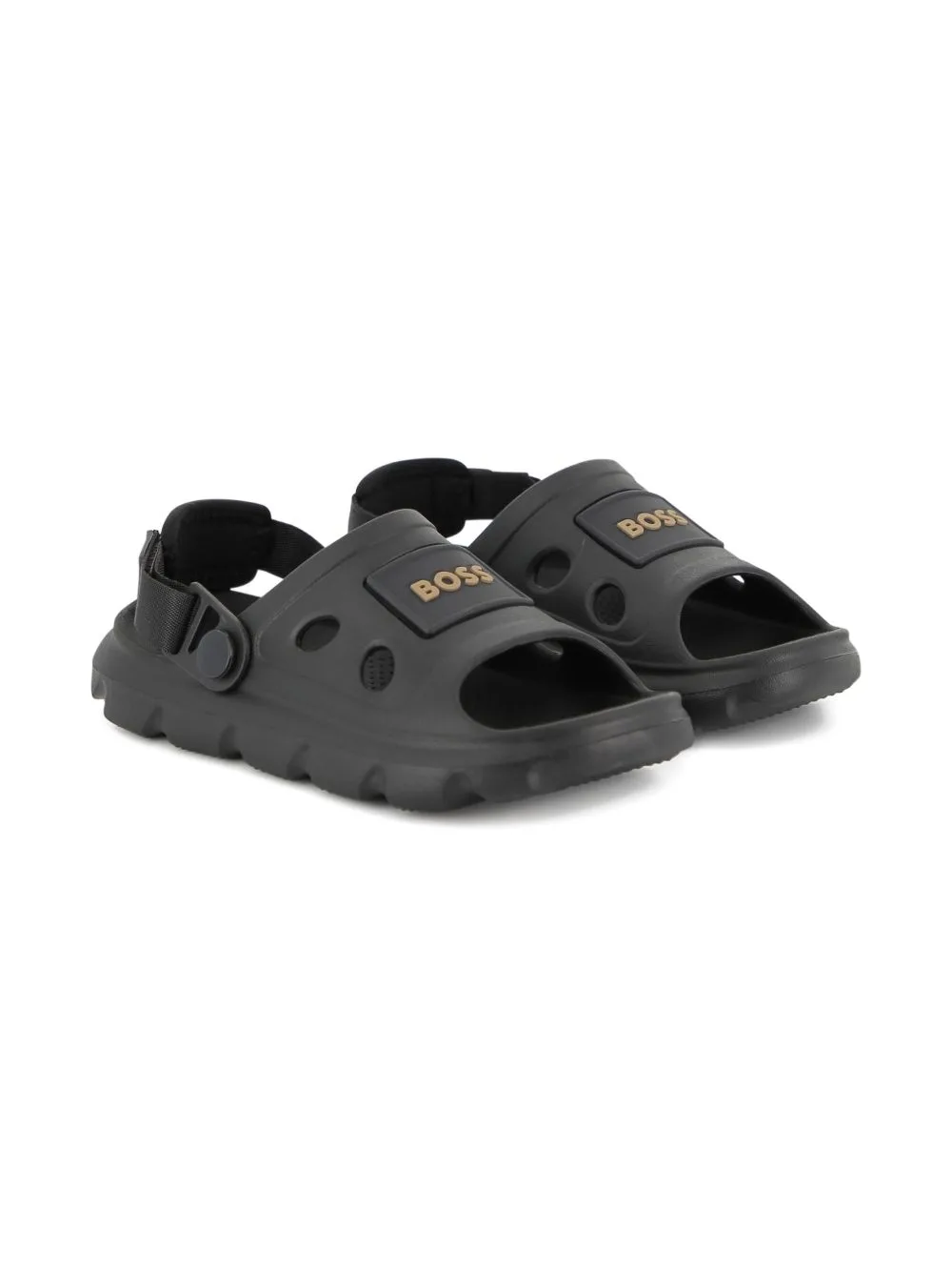 Logo-Plaque Sandals by BOSS Kidswear