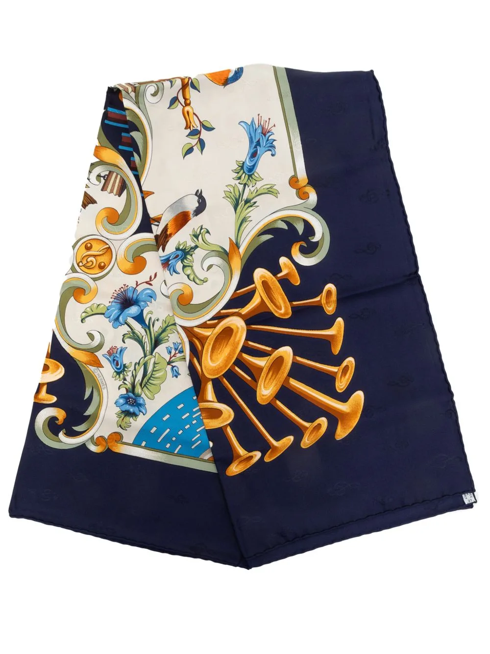 20th Century Orgauphone Et Autres Mecaniques Silk Scarf 90 by Hermès Pre-Owned