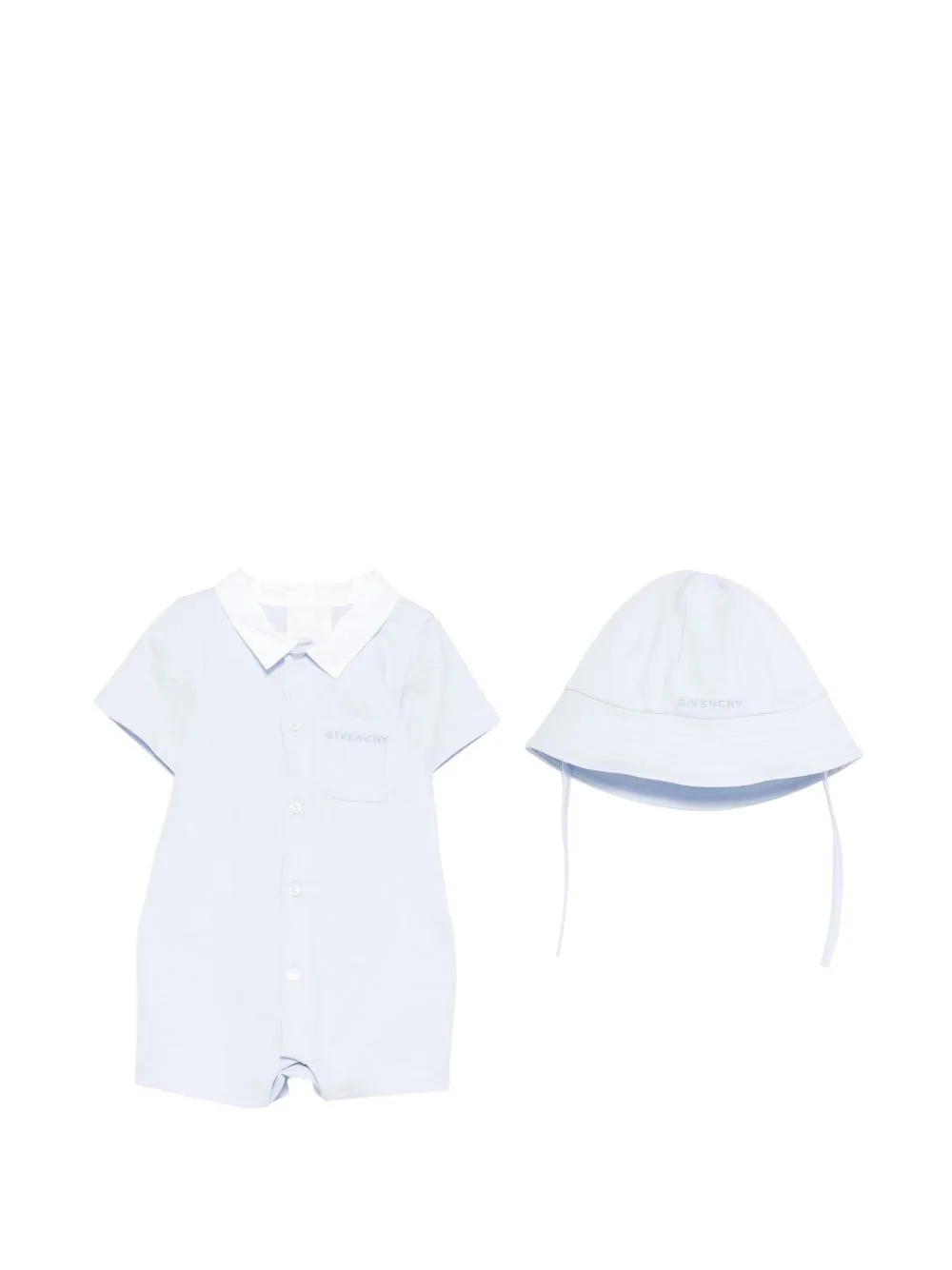 Pocket-Detail Collared Playsuit by Givenchy Kids