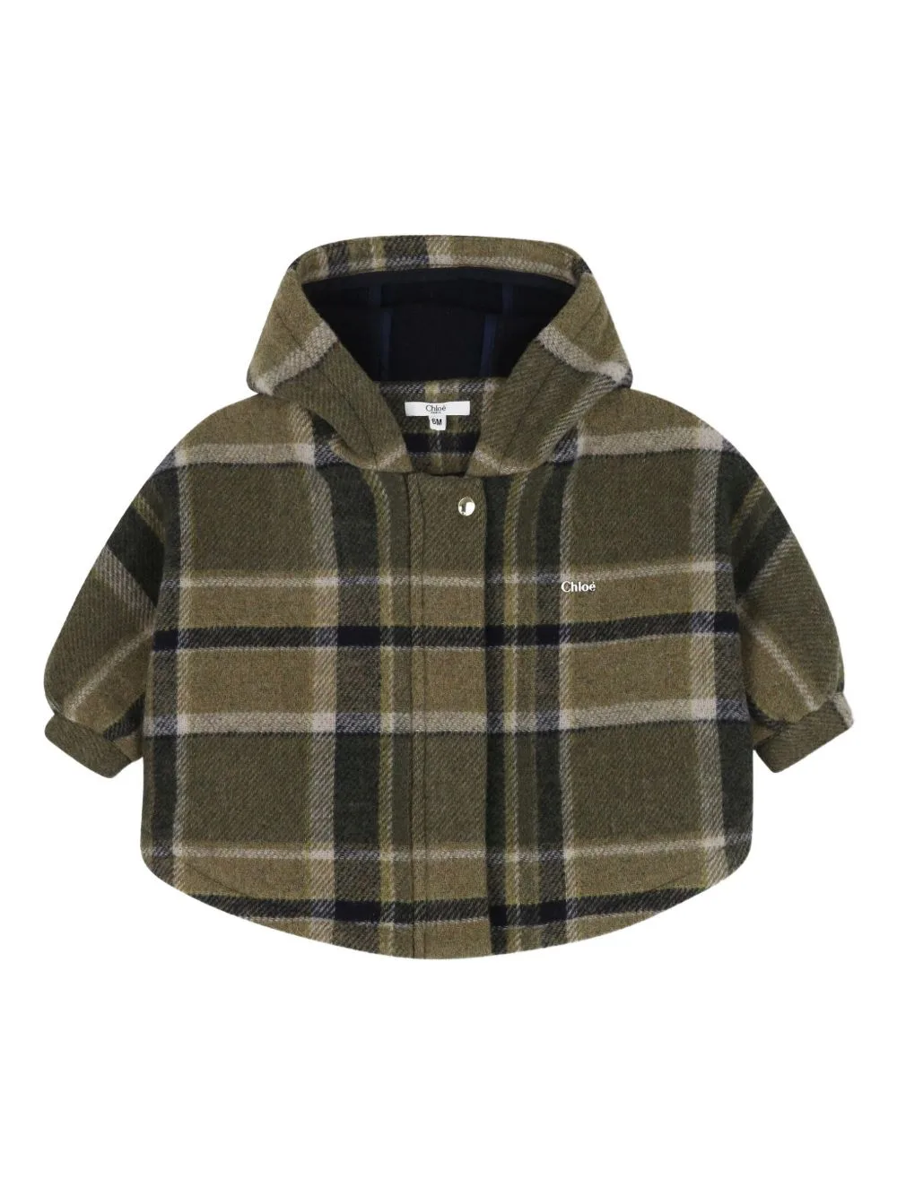Checked Hooded Coat by Chloé Kids