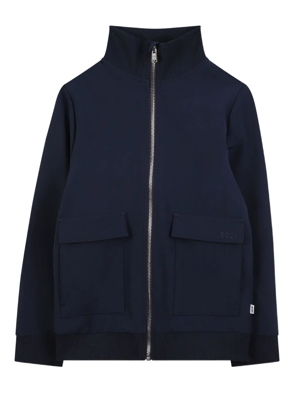 Zip-Front High-Neck Jacket by BOSS Kidswear