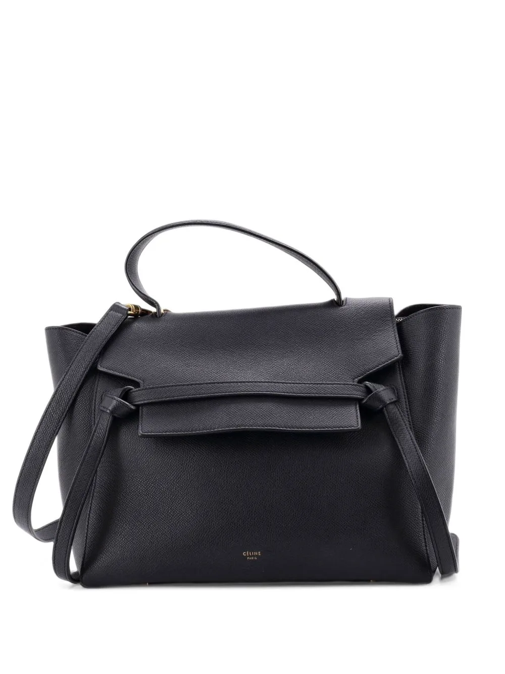 Belt Bag Textured Leather Mini Shoulder Bag by Celine Pre-Owned