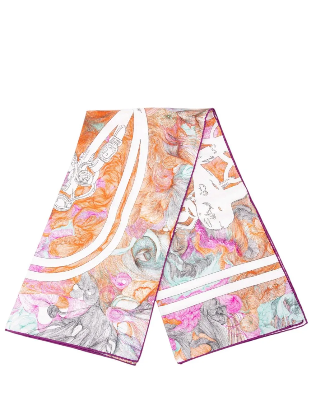 2000-2026 Brides De Gala Finesse Silk Scarf 90 by Hermès Pre-Owned