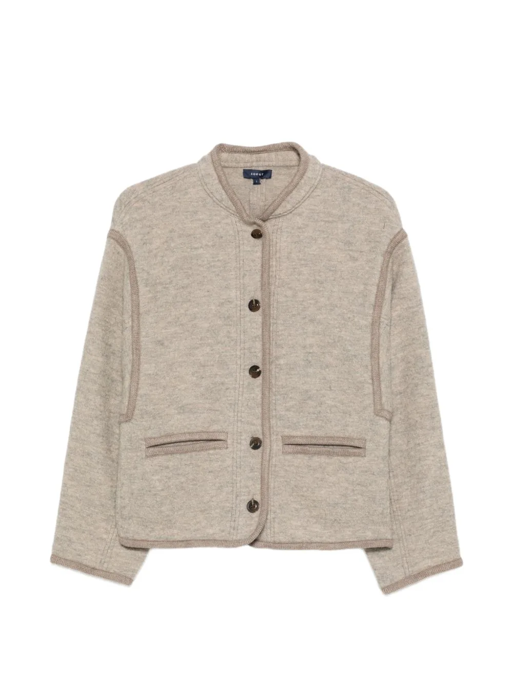 Olympe Button-Up Wool Jacket by Soeur