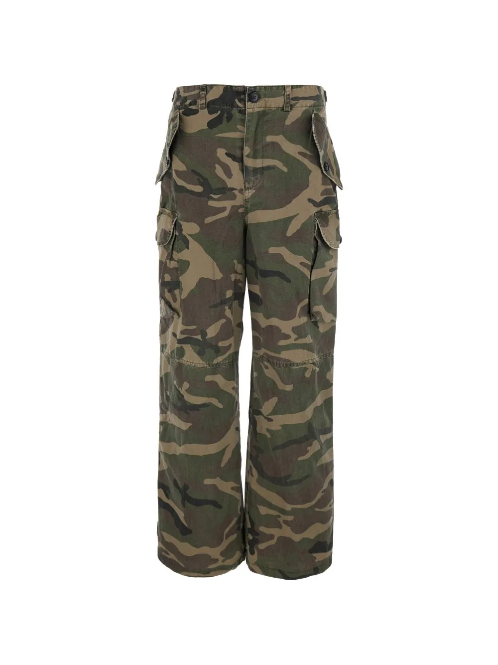 Camouflage-Print Cargo Pants by FOUND