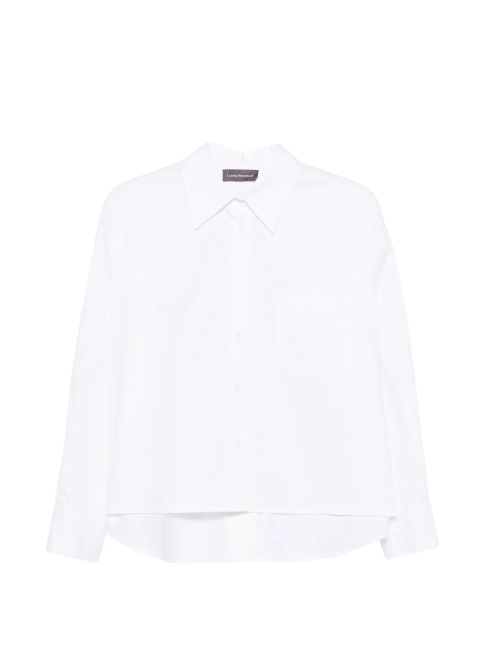 Stepped-Hem Button-Back Shirt