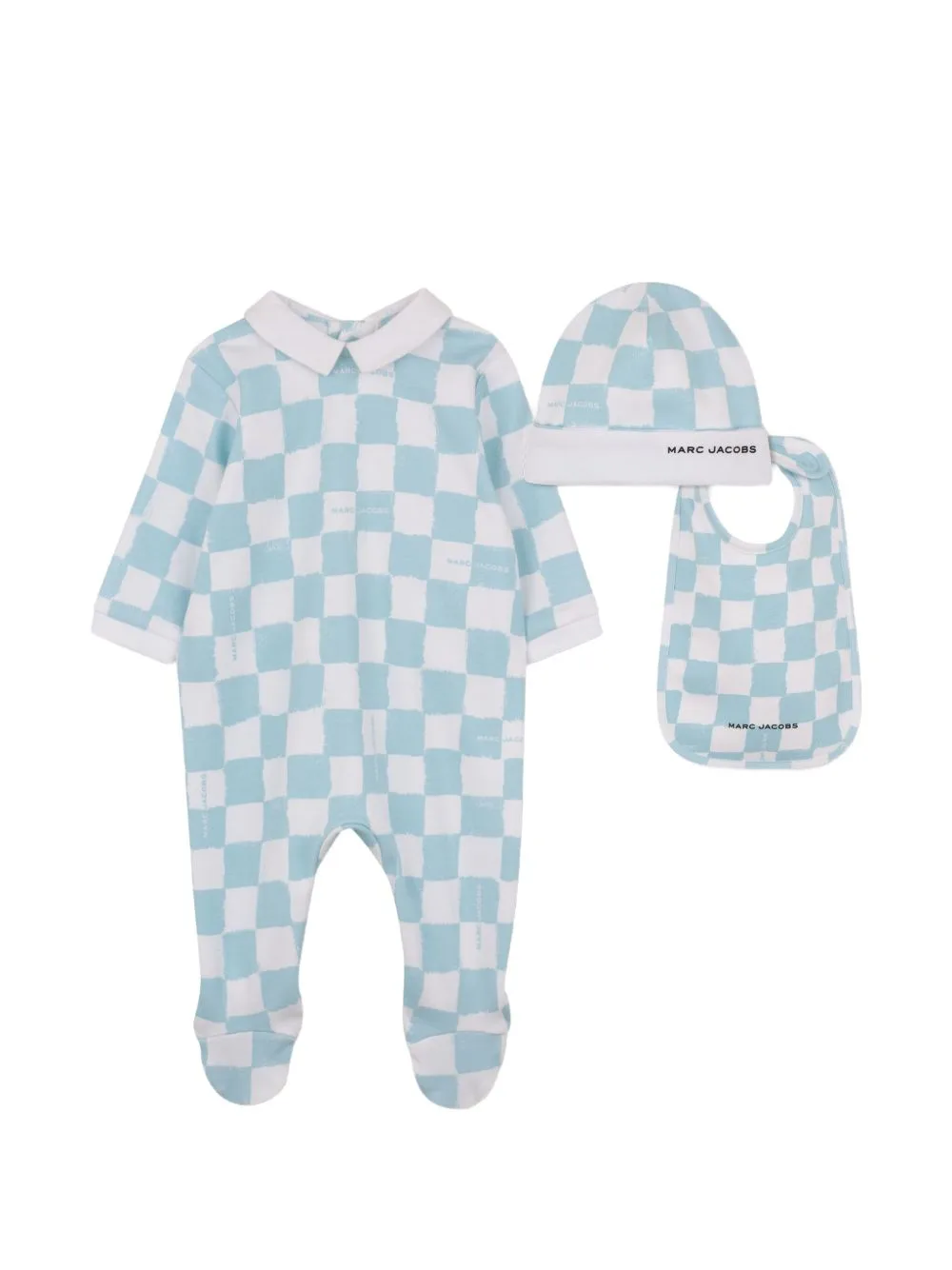 Collared Chequered-Pattern Pyjama Set by Marc Jacobs Kids