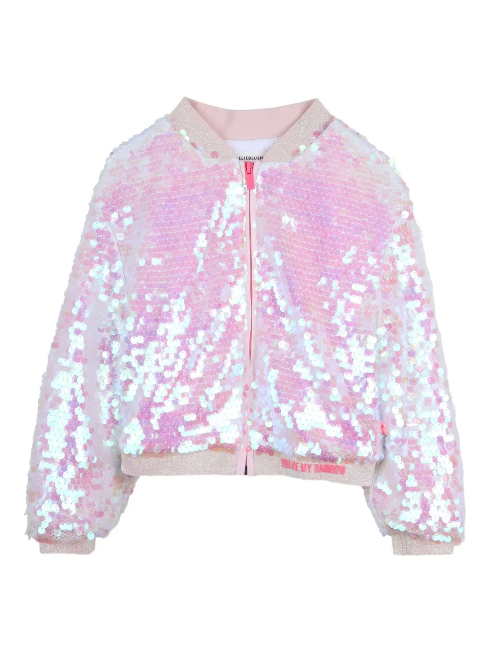 Sequin-Embellishment Zip-Fastening Jacket by Billieblush