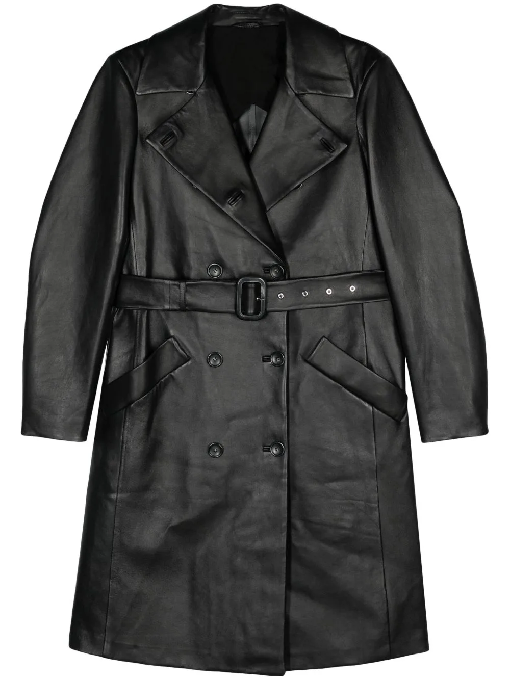 Belted Leather Trench Coat by Sportmax
