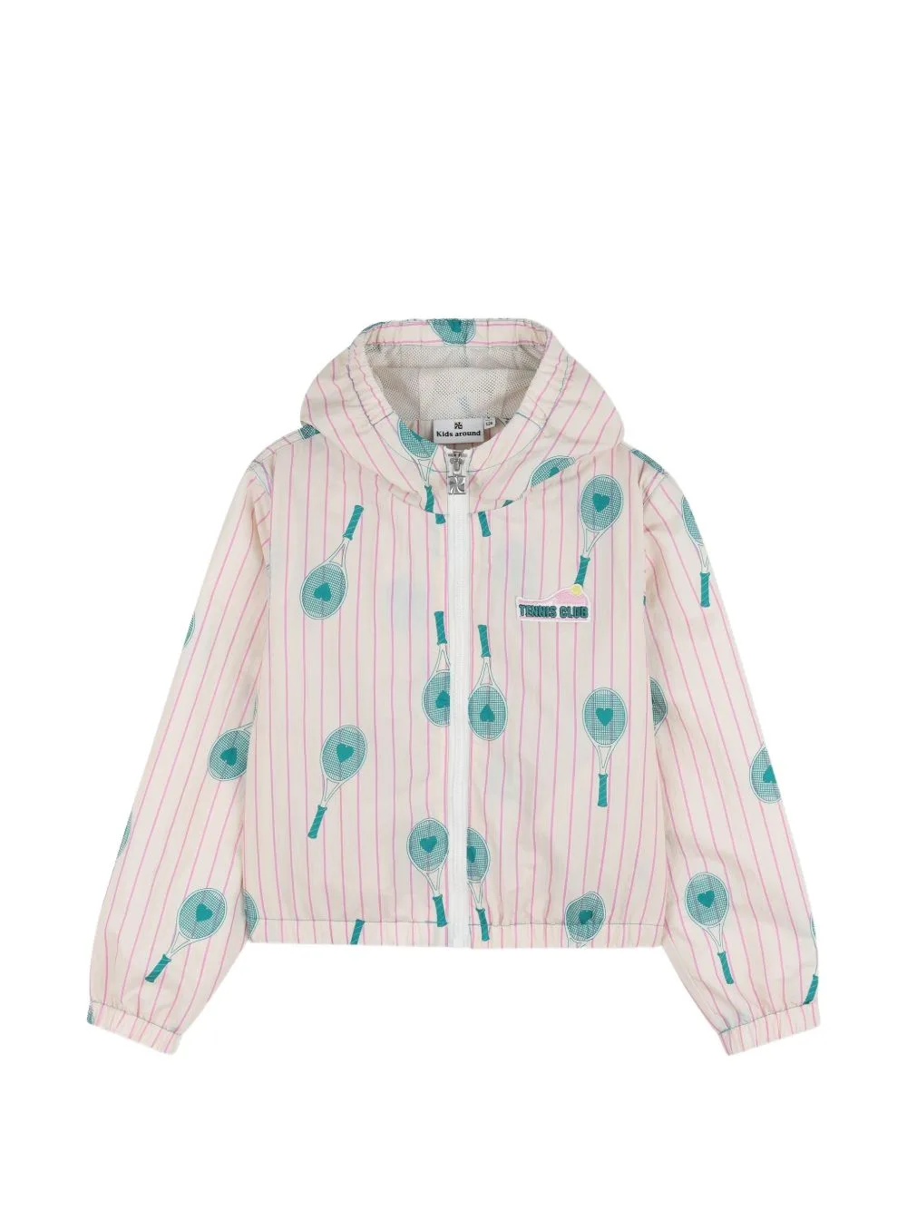 Hooded Striped Windbreaker by Kids Around