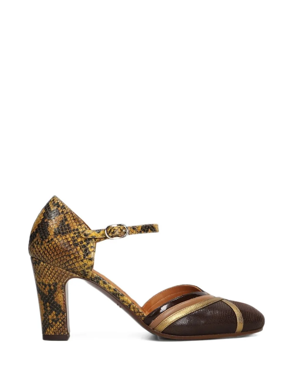 Mirka Snakeskin-Effect Panelled Pumps by Chie Mihara