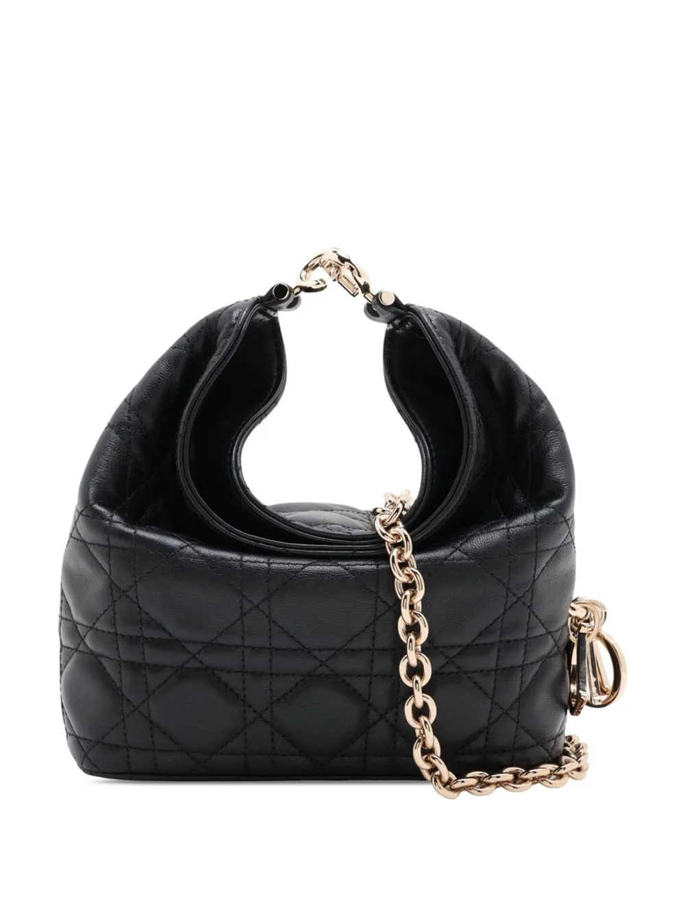 2010-2026 Mini Calfskin Macrocannage Toujours Hobo Satchel by Christian Dior Pre-Owned