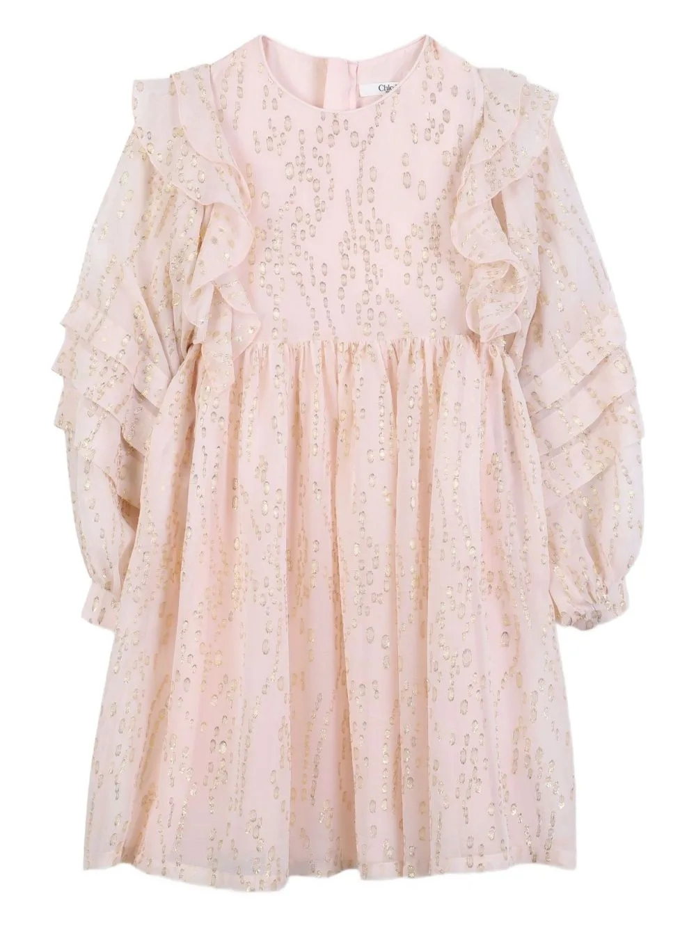 Ruffled Sequin-Embellished Dress by Chloé Kids
