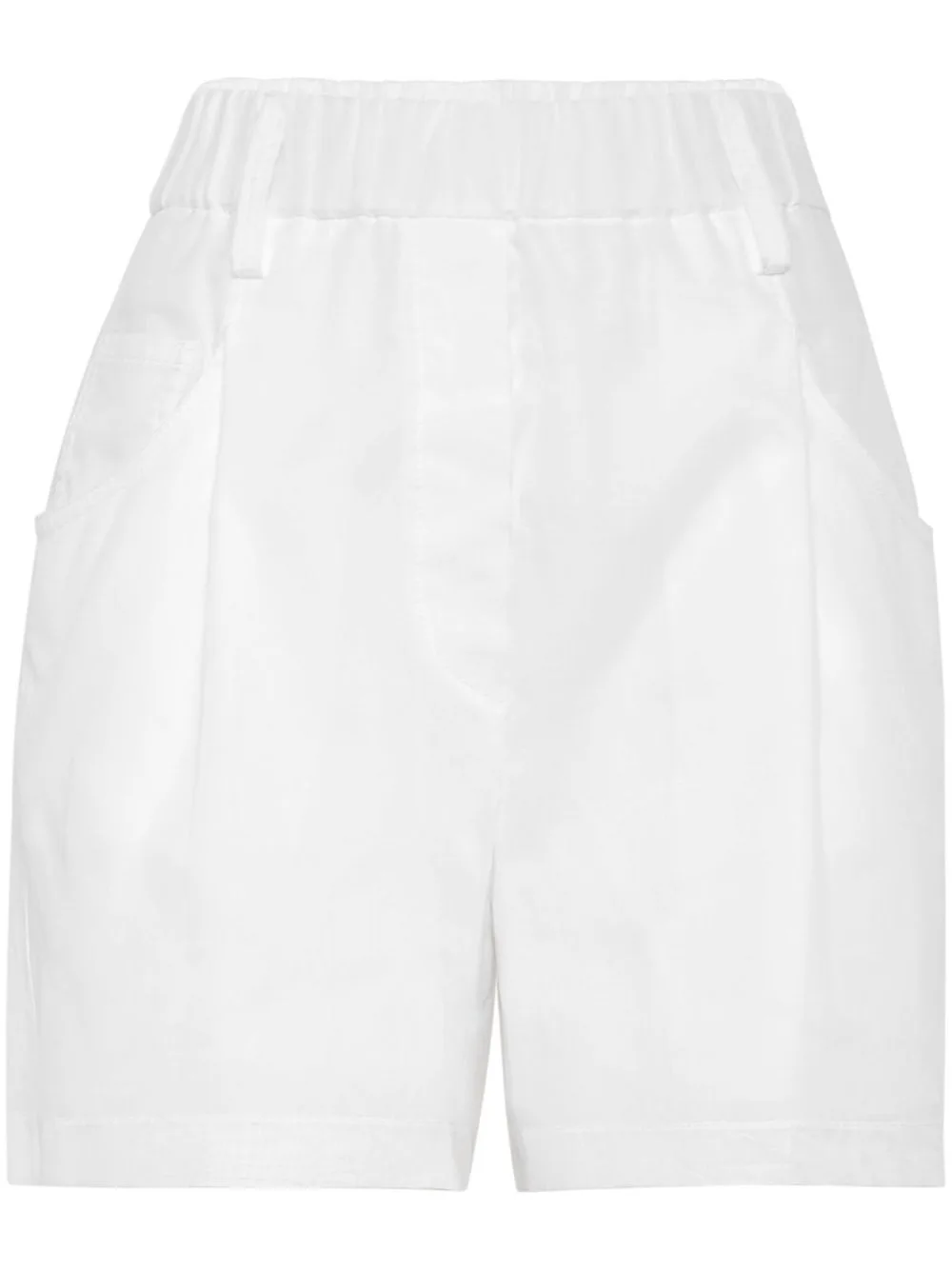 Pressed-Crease Cotton Shorts