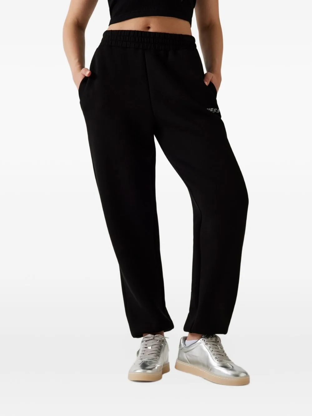 Rhinestone Logo Joggers by GUESS USA