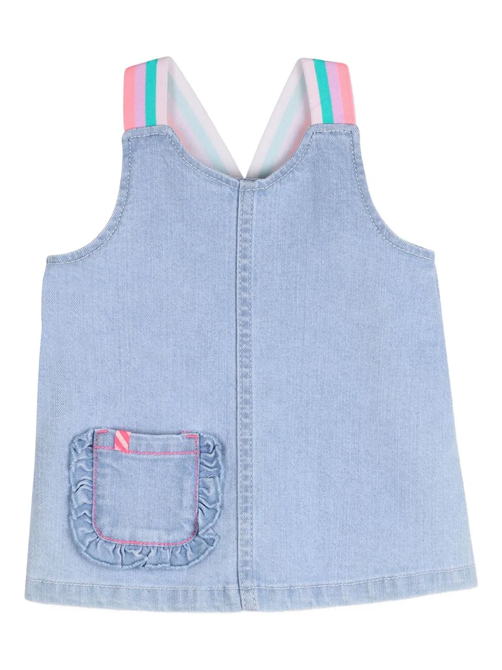 Multicoloured-Strap Denim Dress by Billieblush