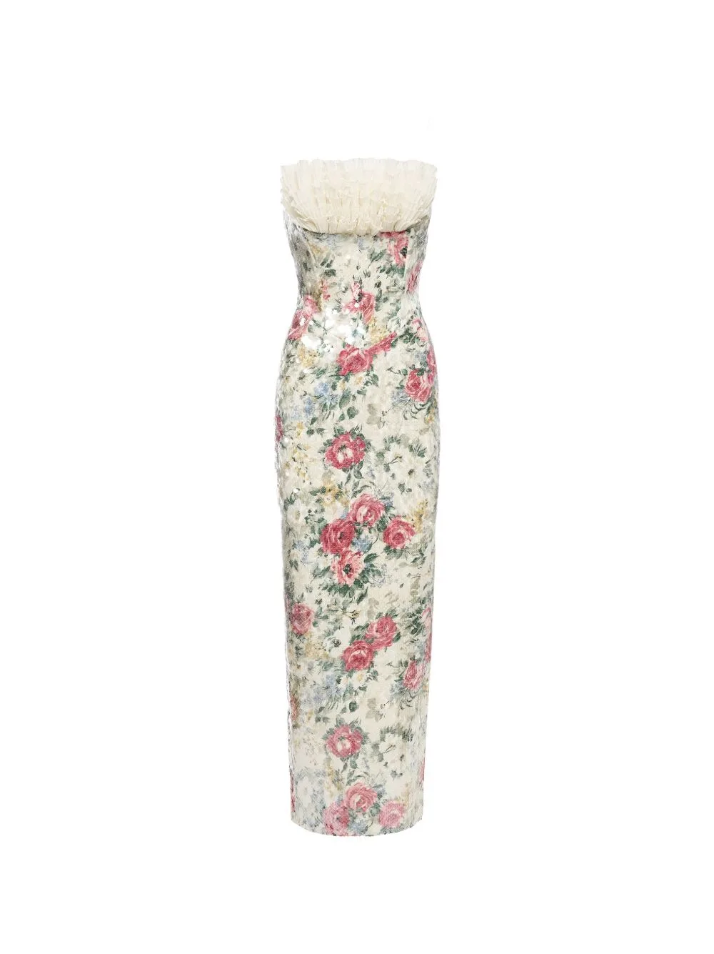 Ruffle-Detail Sequin Midi Dress by NISSA