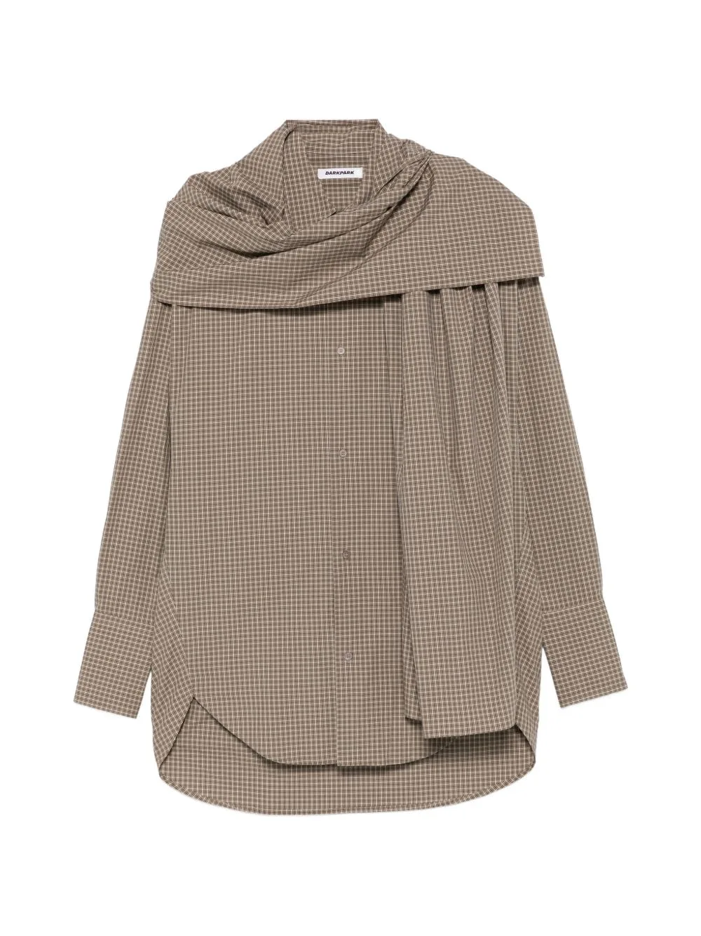 Georgia Check Draped Shirt by DARKPARK