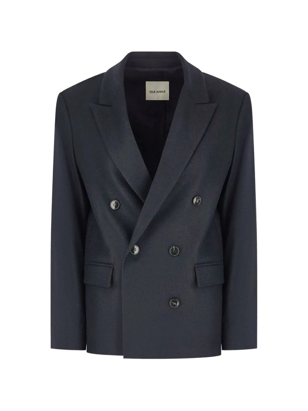 Double-Breasted Peaked-Lapels Blazer