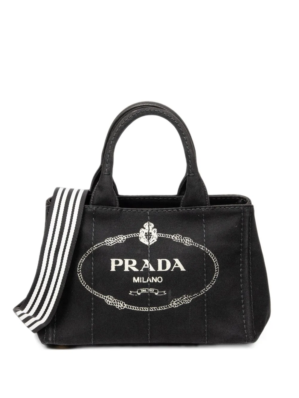 Small Canapa Tote Bag by Prada Pre-Owned