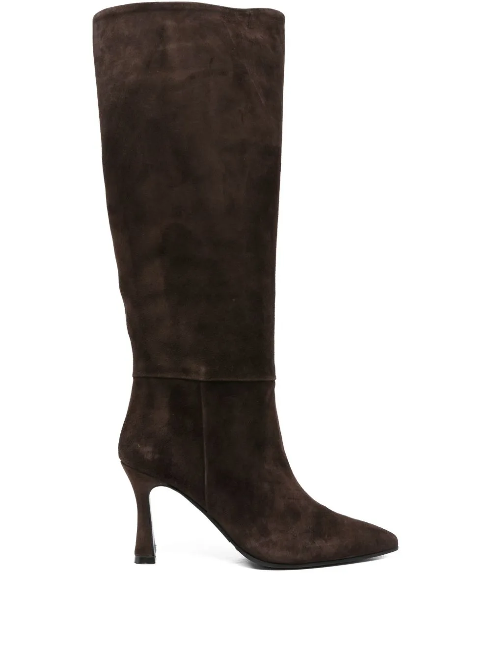 90mm Suede Pointed-Toe Knee-High Boots by Evaluna