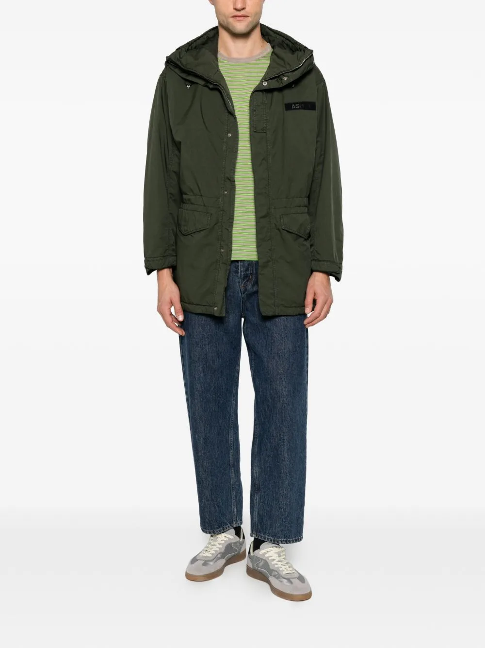 Boom Winter Hooded Logo-Patch Coat by ASPESI