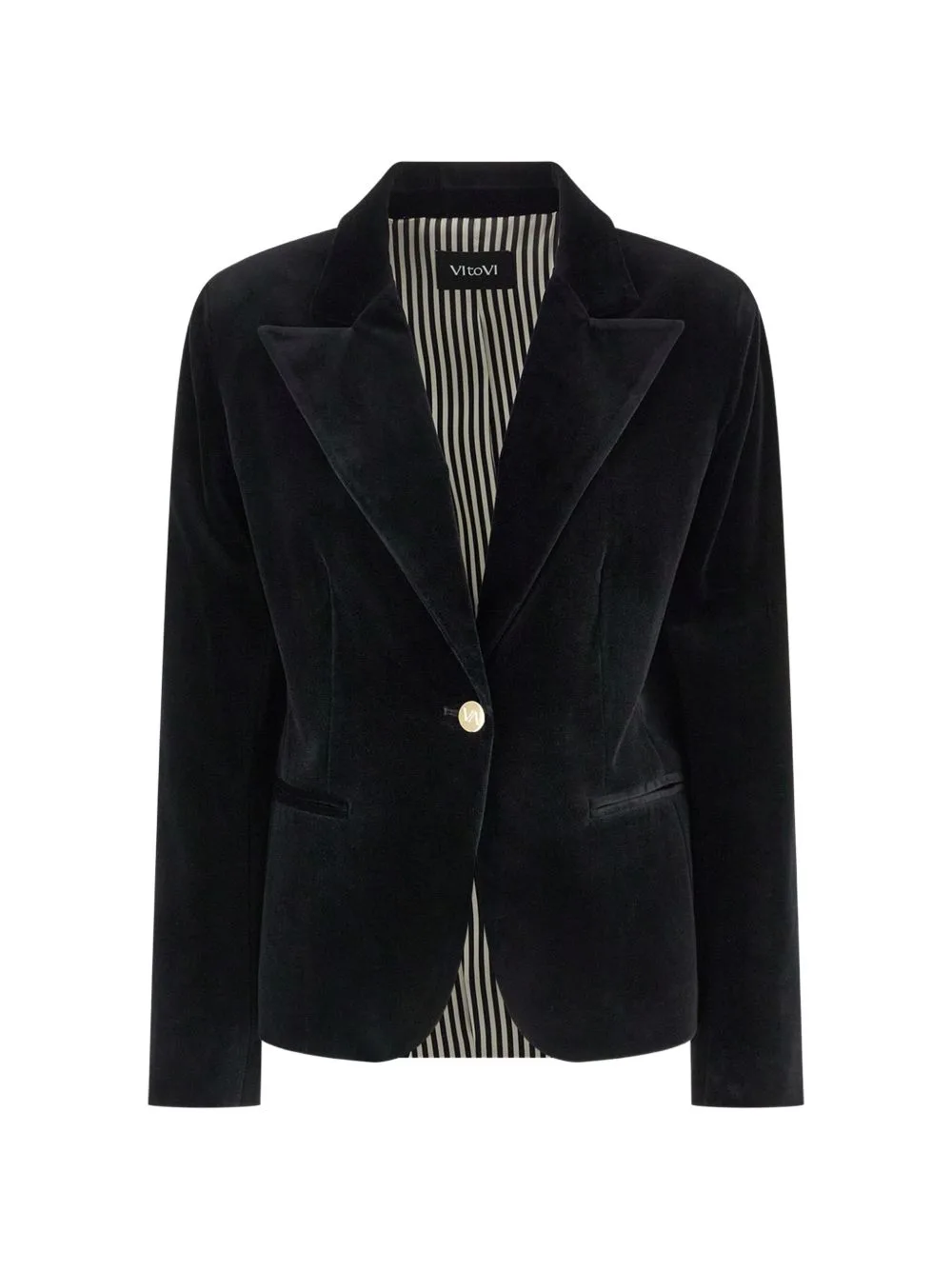Timeless Velvet Single-Breasted Jacket by VITOVI