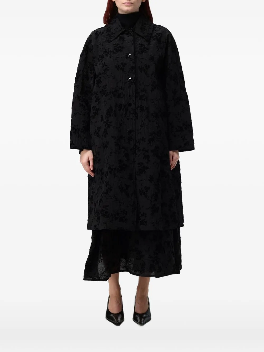 Floral-Devoré Coat by Ter Et Bantine