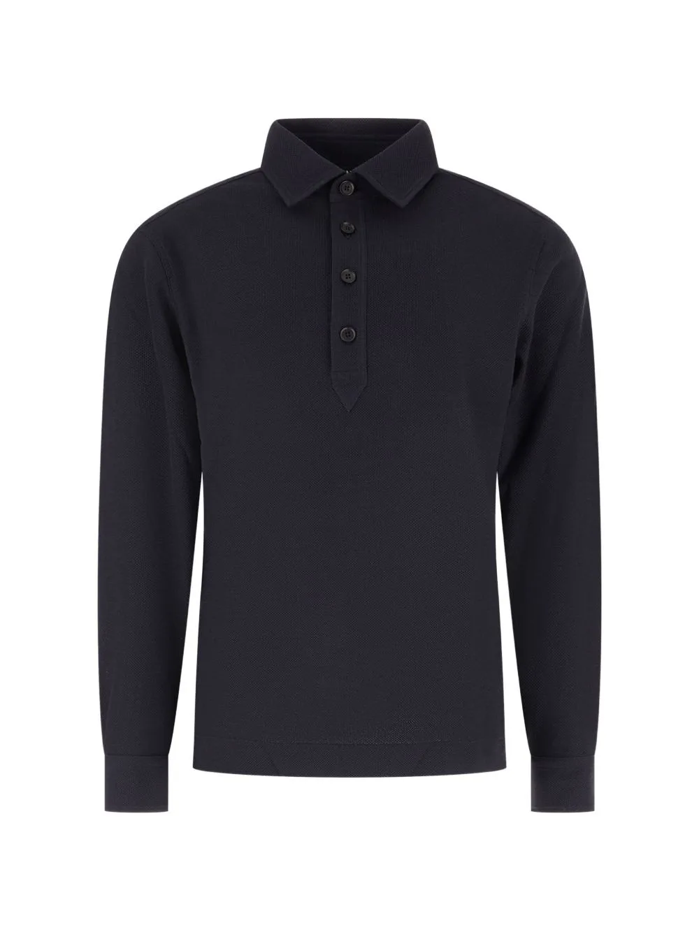 Long-Sleeve Polo Shirt by Zegna