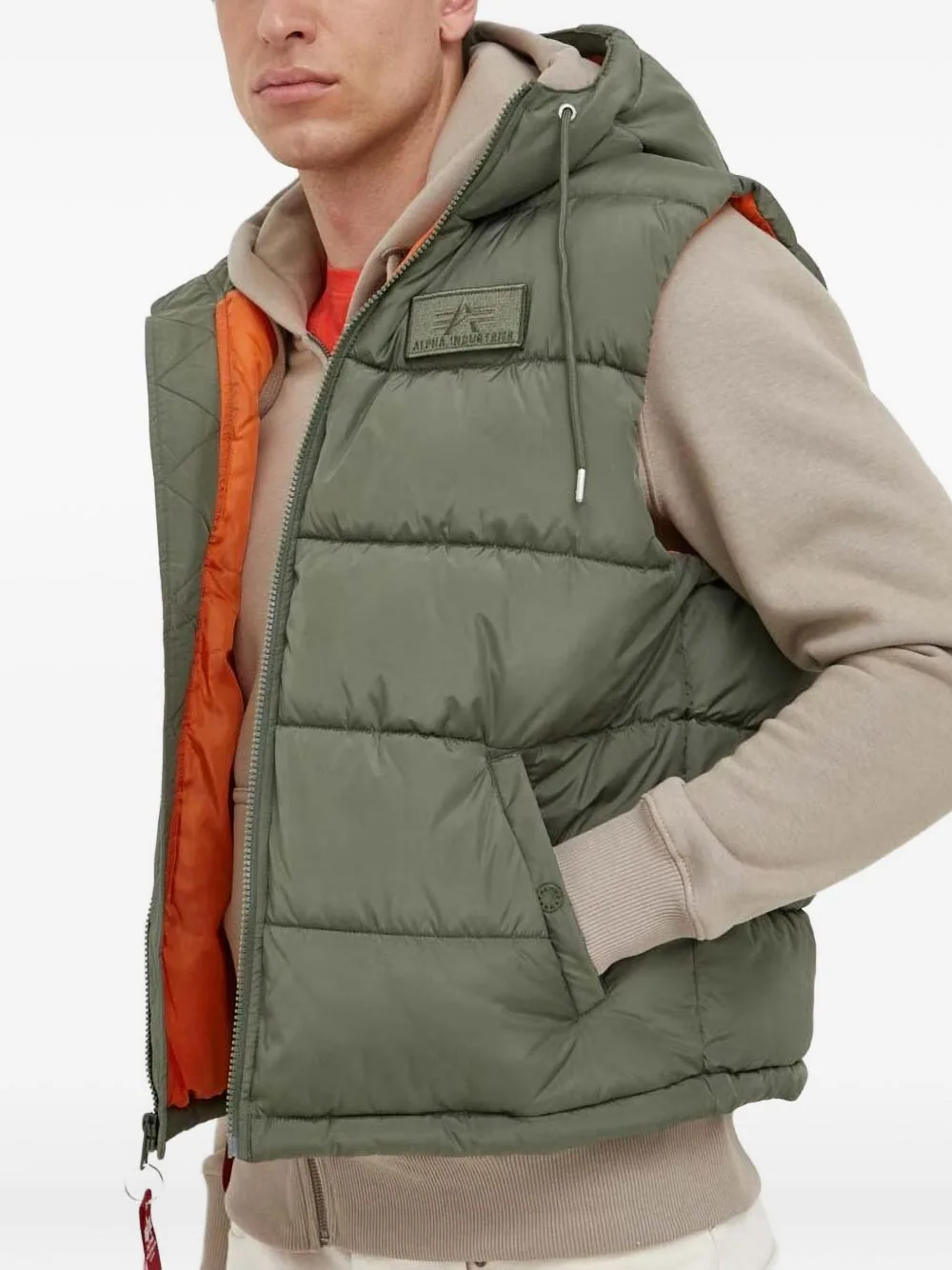 Quilted Hooded Gilet by Alpha Industries