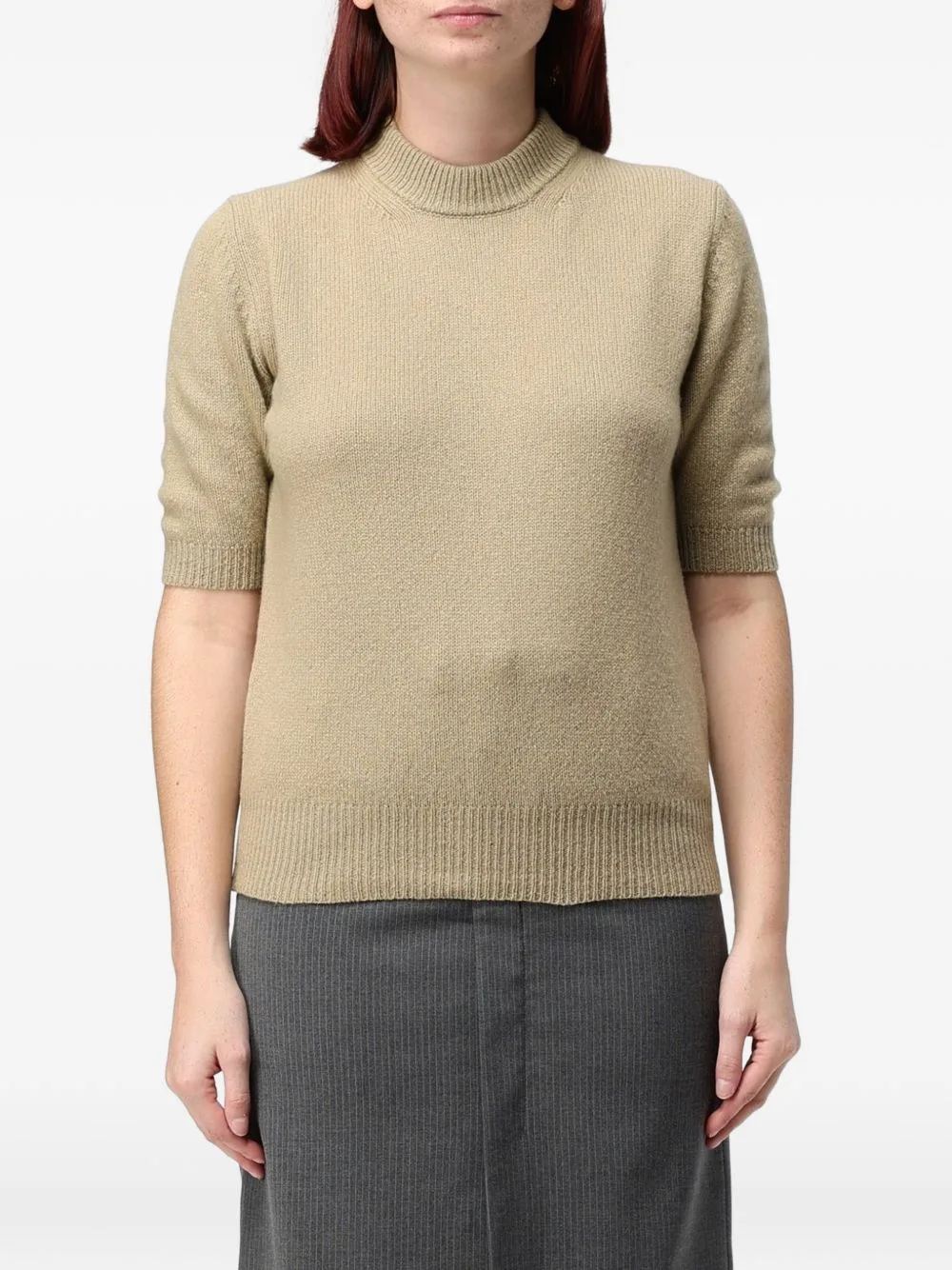 Short-Sleeved Mock-Neck Sweater by Ter Et Bantine