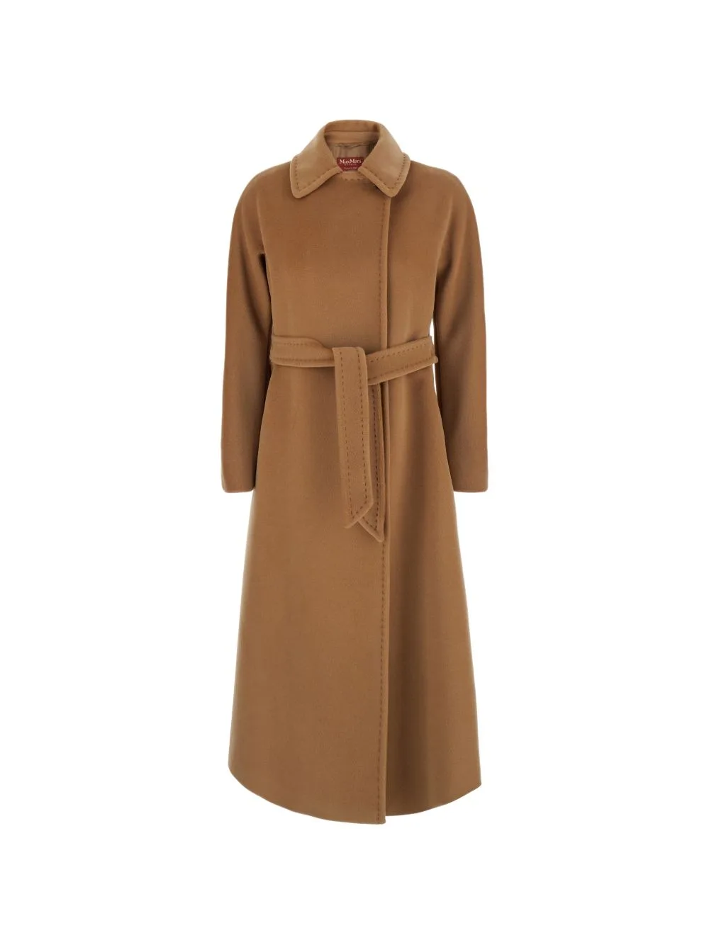 Belted Topstitched Coat by Max Mara