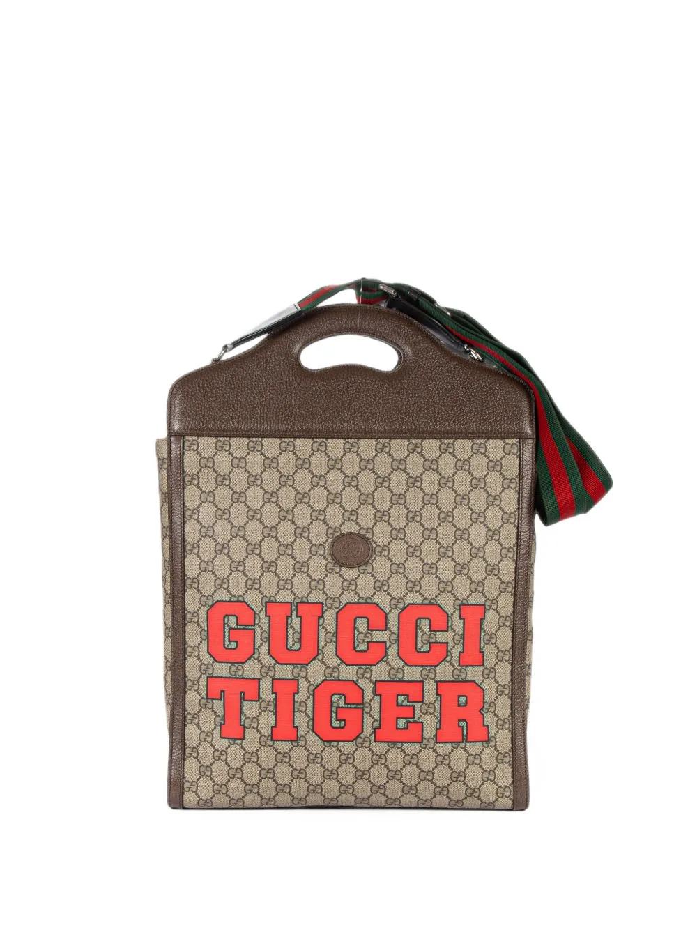 Tiger GG Supreme Stripe-Detail Tote Bag by Gucci Pre-Owned