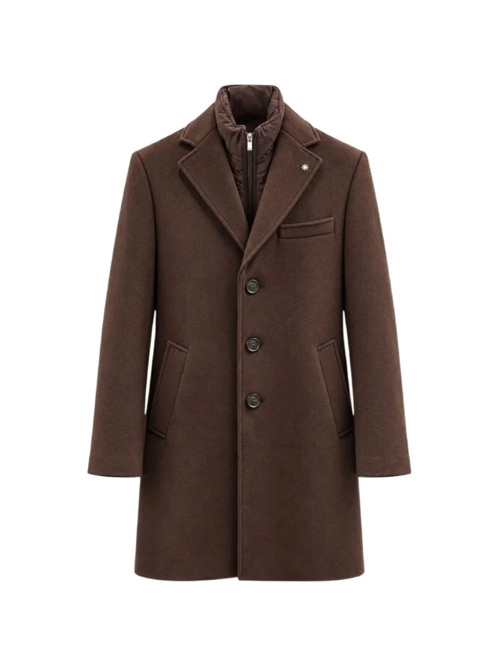 Layered Single-Breasted Coat by Manuel Ritz