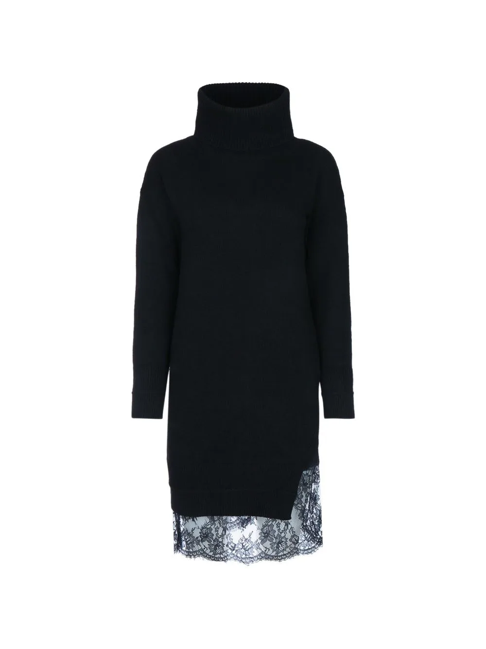 Lace-Trim Roll-Neck Midi Dress by ERMANNO FIRENZE