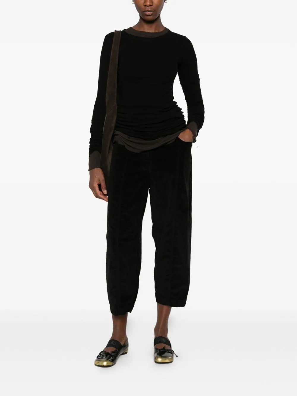 Corduroy Panelled Trousers by Masnada