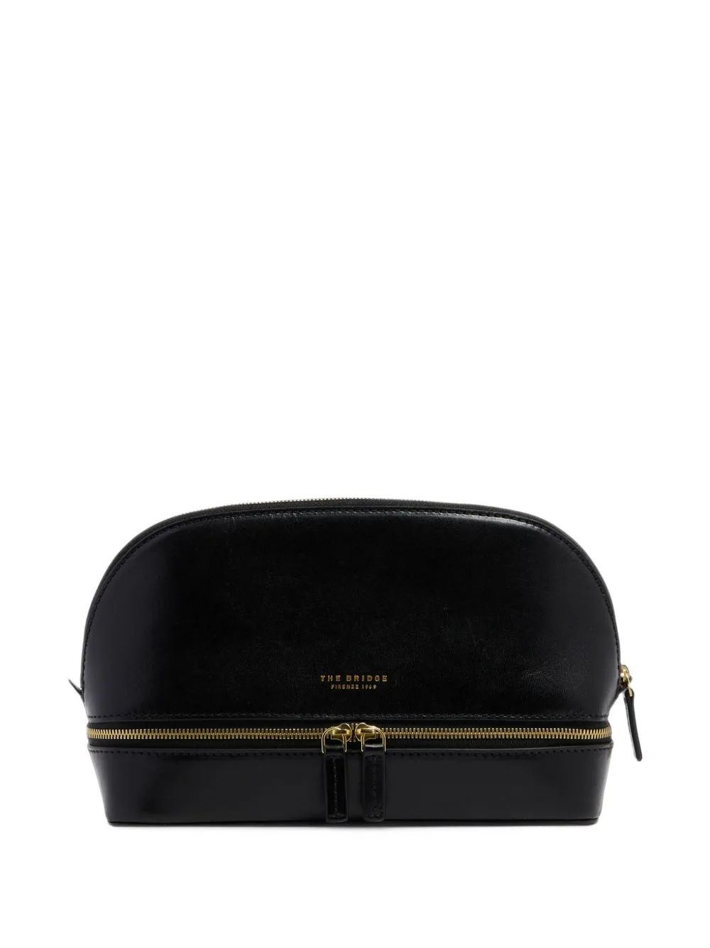 Lara Logo-Print Leather Make-Up Bag by The Bridge