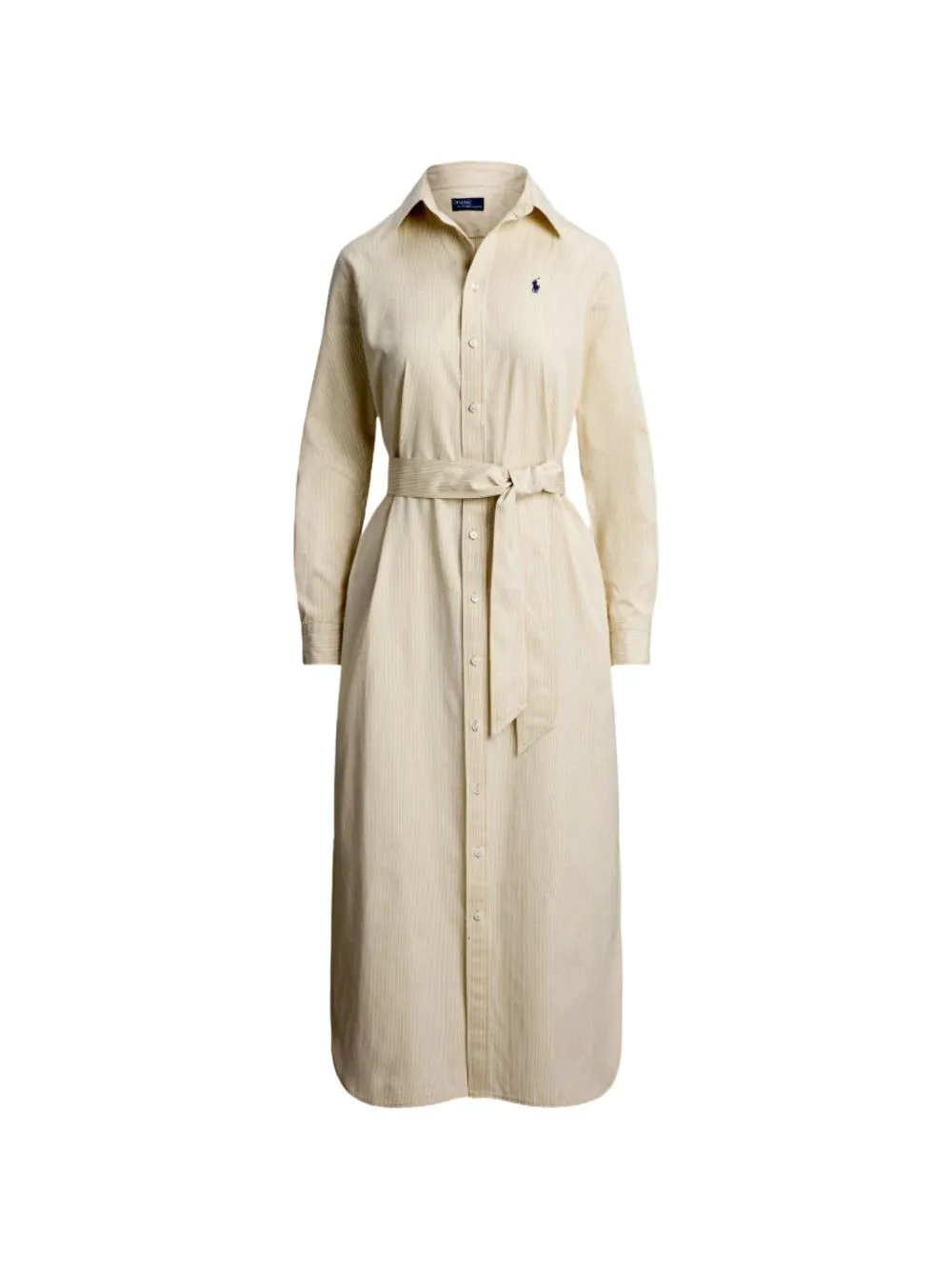 Belted Shirt Midi Dress