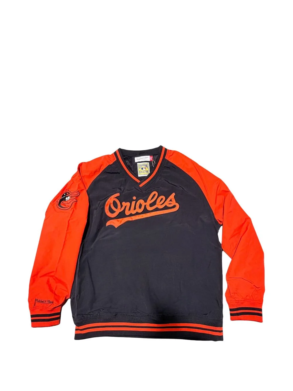 Orioles Logo-Patch Pullover Jacket by Mitchell & Ness