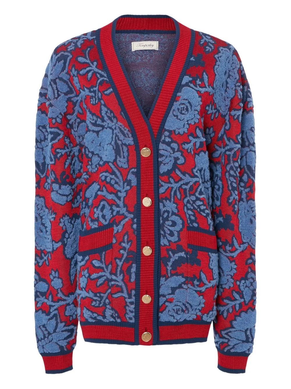 Francis Floral-Pattern Knit Cardigan by Temperley London