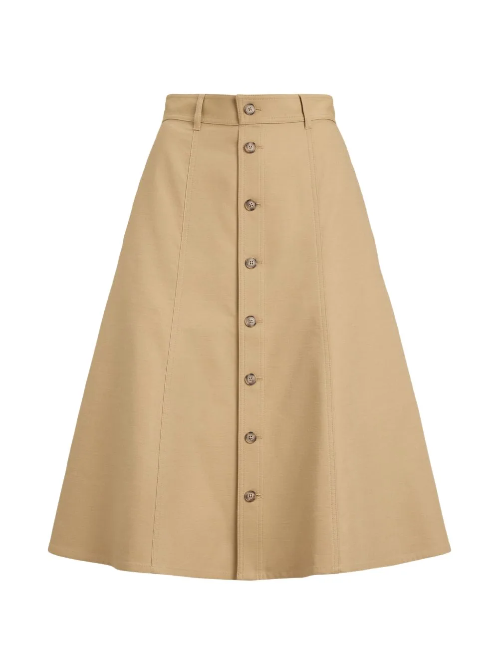 Button-Down Flared Midi Skirt by Polo Ralph Lauren