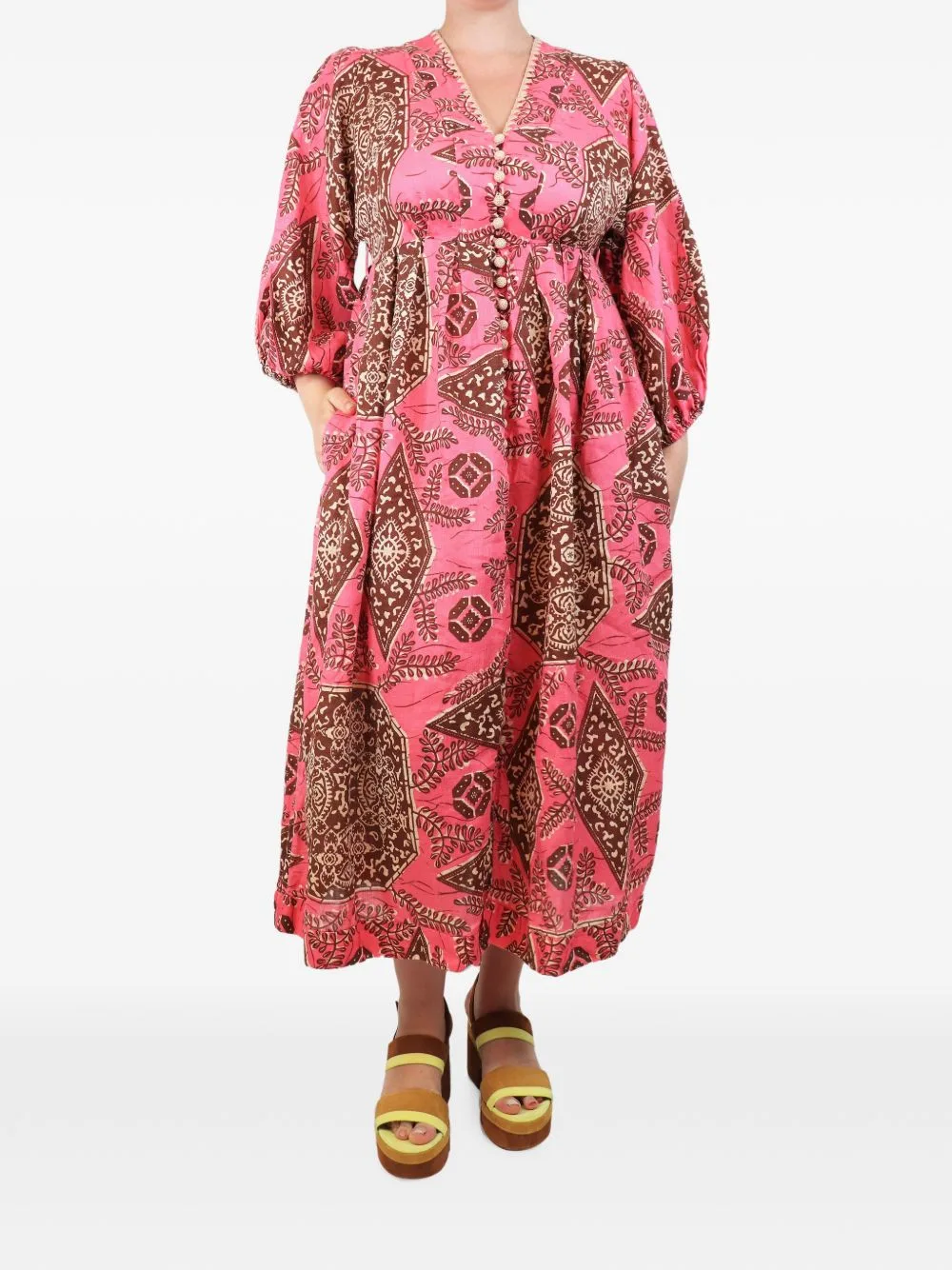Printed V-Neck Maxi Dress by ZIMMERMANN