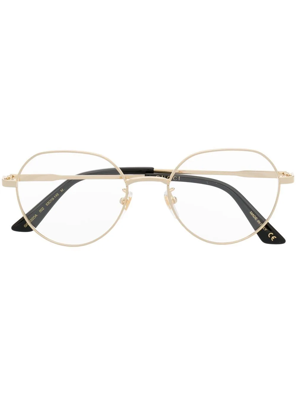 Logo-Engraved Round-Frame Glasses by Gucci Eyewear