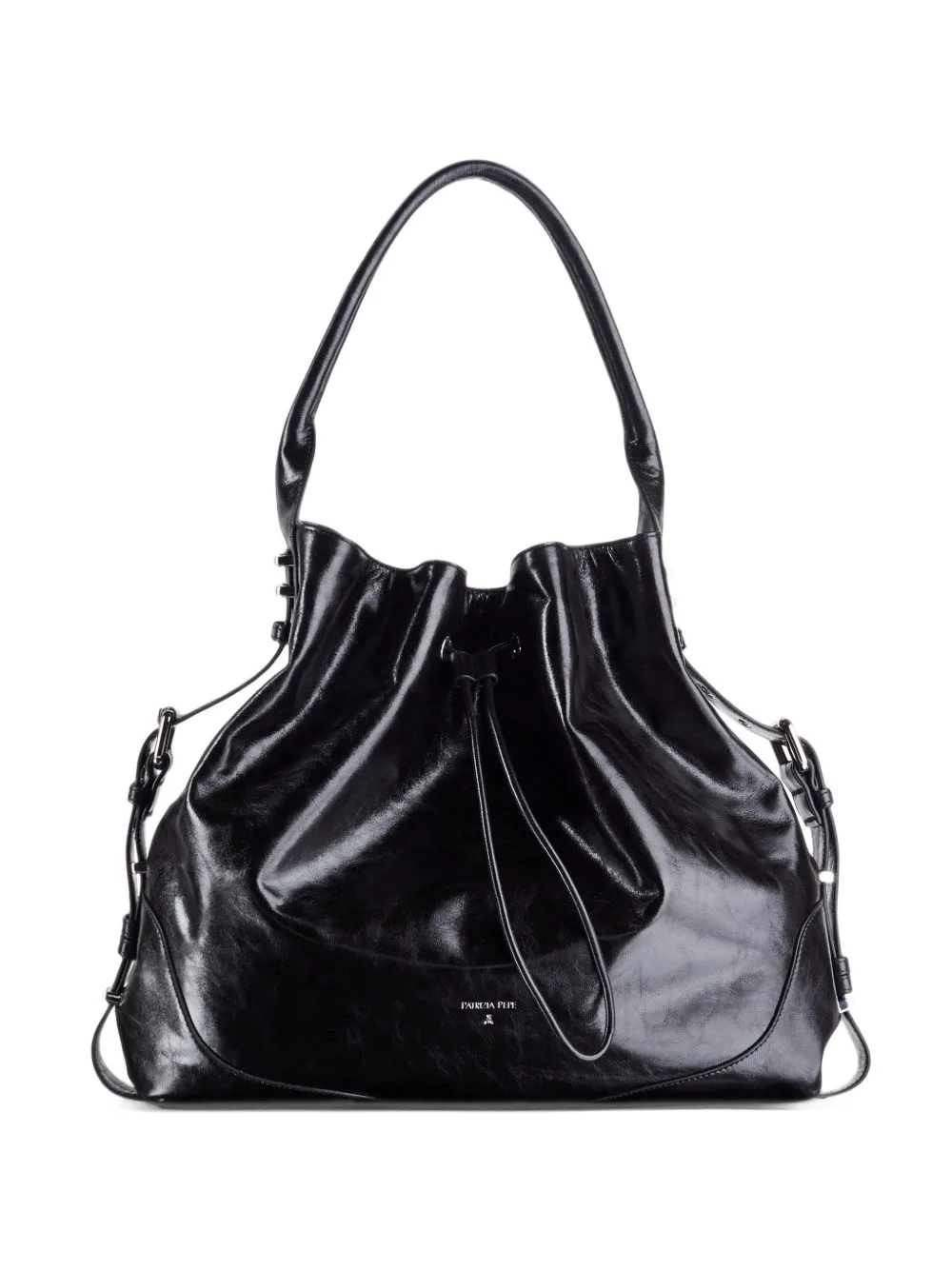 Crinkled-Finish Drawstring Backpack by Patrizia Pepe