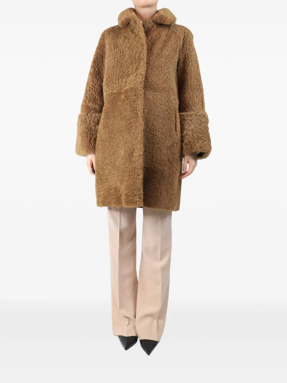Reversible Shearling Coat by Suprema